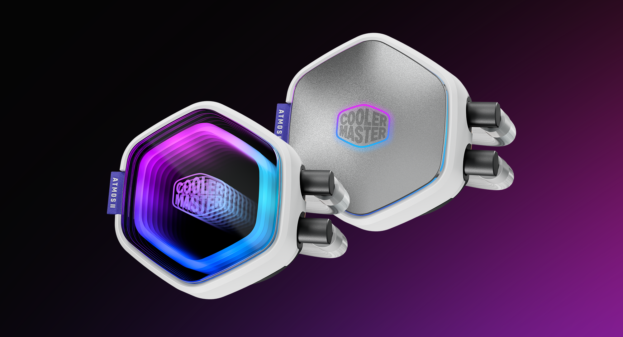 Cooler Master Atmos II 360 White LCD FreeForm 2.0 AIO CPU Liquid